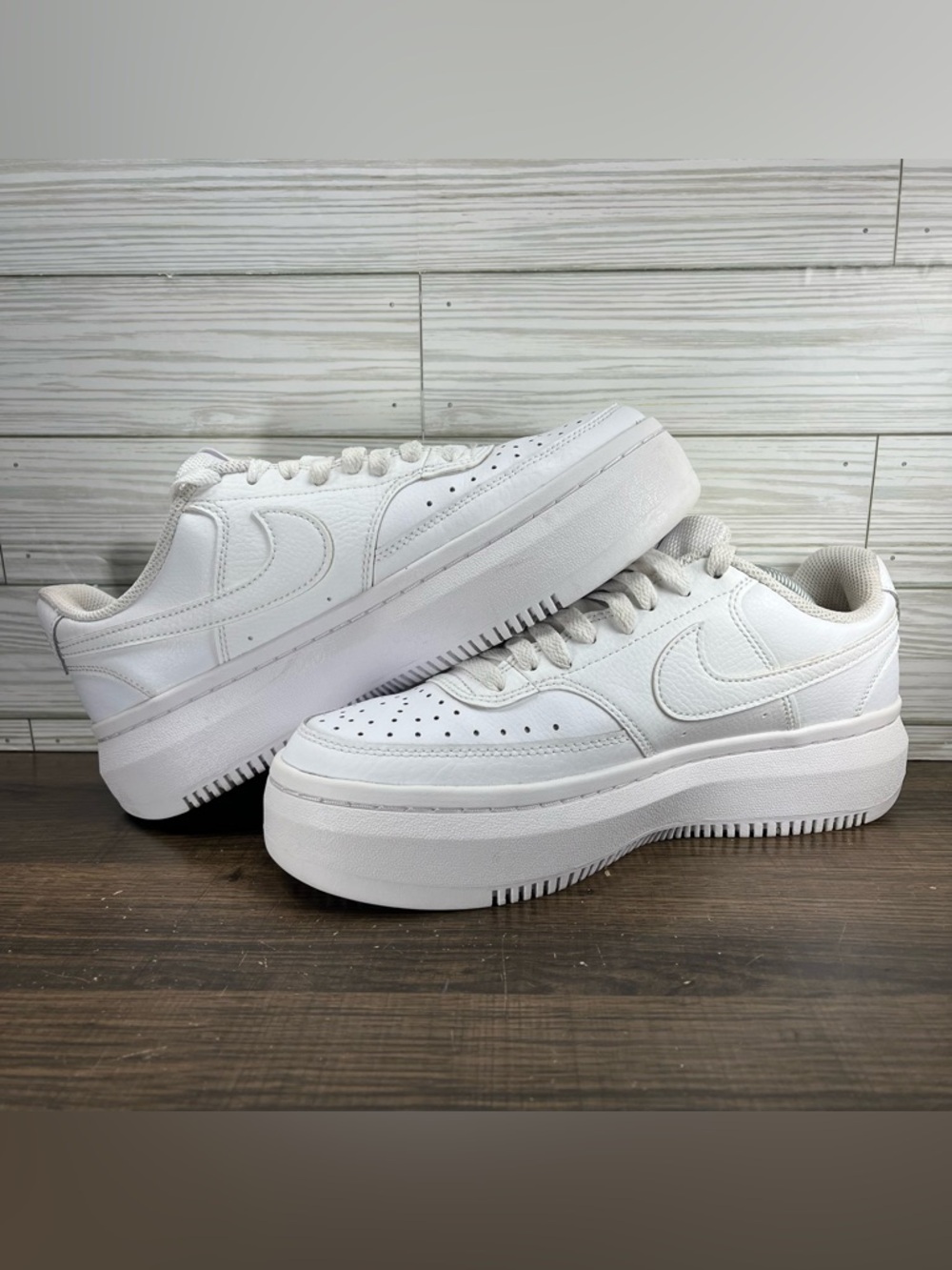 Nike Court Vision Alta Women’s Triple White Shoes - Women’s Size 8.5 - Picture 4 of 10